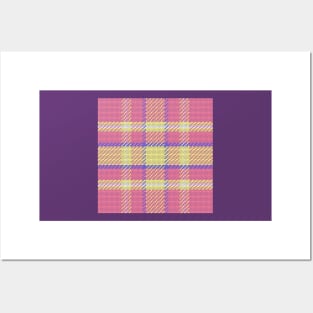 Pink pattern Scottish tartan Posters and Art